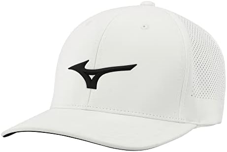 Mizuno Tour Vent podesivi šešir, Bijelo-Crni, OSFA