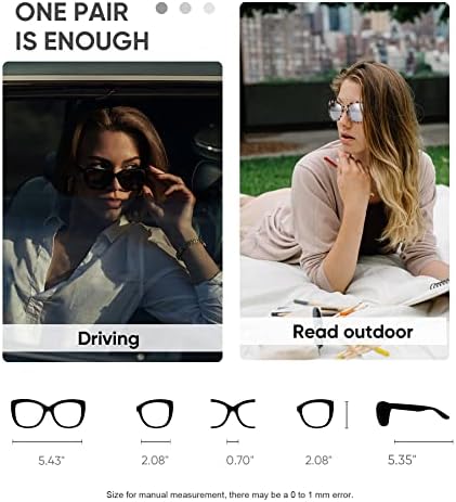 KISDATE OPTICS glamurozne 2 pakovanja Bifokalne naočare za čitanje naočare za sunce žene vozač/čitanje / sunčanje dizajner Jackie
