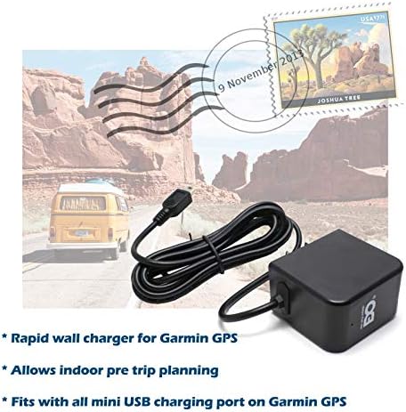 EDO Tech AC Adapter USB zidni Punjač za Garmin pogon 51 52 61lm DriveTrack 71 DriveSmart 61 55 56 65 LMT-s 70lmt DriveAssist 51lmt-s DriveLuxe Dezl 570 LMT 580LMT-s GPS Navigator