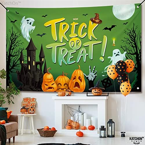 XtraLarge, Halloween pozadina za fotografiju-72x44 inča | Trick or Treat Halloween Banner za dekoracije Halloween Party / trick or