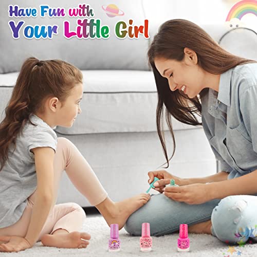 Hot Focus Set lakova za malu djecu, djecu i djevojčice - 5 komada mirisnih lakova za nokte na bazi vode za djevojčice - perivi brzo