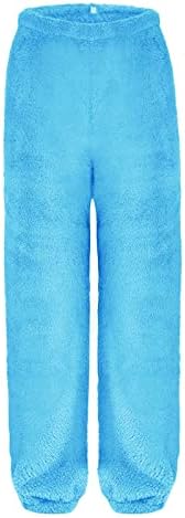 Xcwer ženske flanelne hlače zimske tople podloge pantalone Sherpa obloženi joggers fleece hlače labave fit comfy capris gamaše
