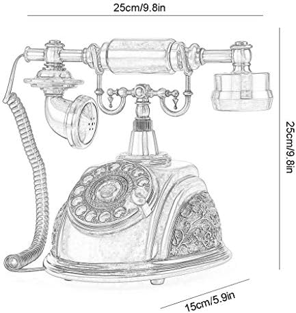 Qdid vintage telefon retro antique star stil rotacijski biranje telefon kućni dnevni boravak Dekor