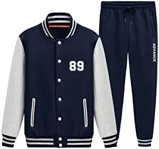 Jinfuhao Muška patchwork Cardigan + Pant Sportwear Set Muška pamučna sportska odijelo Casual TrackSit muški par znoje