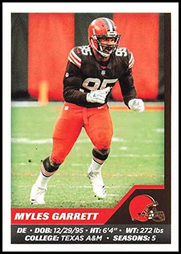 2021 Panini naljepnice # 147 Myles Garrett Cleveland Browns NFL Fudbal Mini naljepnica trgovačka kartica