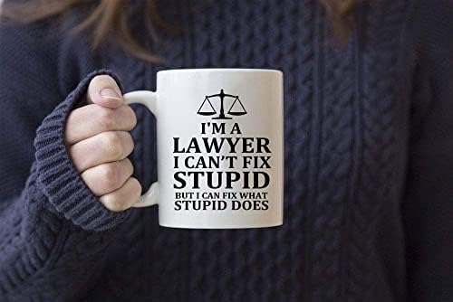 Advokat šolja za kafu, Ja sam advokat duhovit Humor Funny Cup za sudiju advokat Paralegal Student, mature, kolege Pravni fakultet, bijeli 11 oz