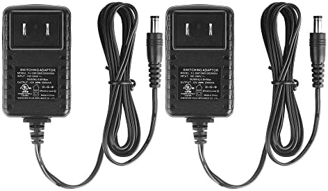 [UL naveden FCC] Sigurnost-01 2pack DC 12V 2A Adapter za napajanje 5,5 mm x 2,1 mm, za DC 12V CCTV kameru LED traka, 1,5m kabel
