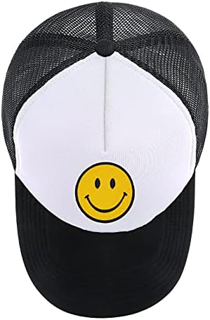 lycycse Smile Face Kamionska kapa Retro mrežasta bejzbol kapa sa smile Patch pjenastim neonskim Y2K šeširima visoke Krune za muškarce i žene