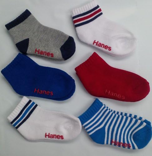 Hanes Boys 'novorođenčad / toddler gležanj EZ Sortiraj čarape 6-pk