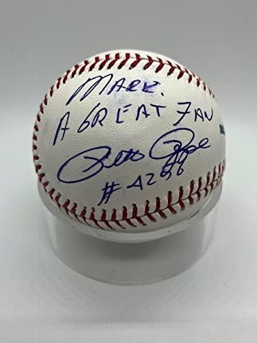 Pete Rose potpisao je autogram personaliziran kako bi se obilježio odličan bejzbol PSA DNK - autogramirani bejzbol