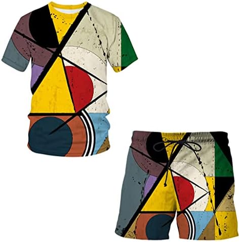 YCZDG Ljeto Print muške majice odijelo za kratke hlače o vratu kratkih rukava odjeću