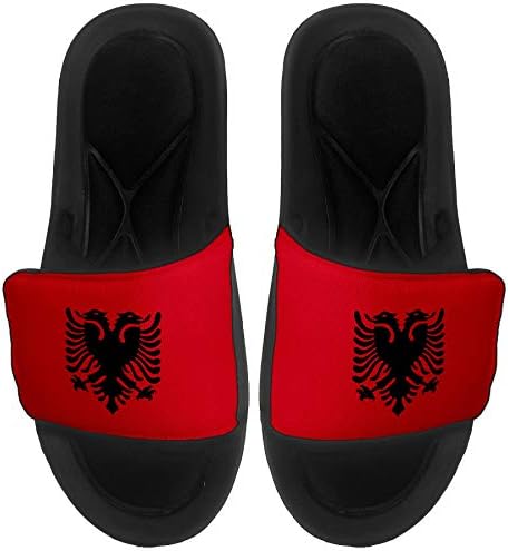 Expreitbest jastuk sa sandalama / slajdovima za muškarce, žene i mlade - zastava Albanije - Albanija zastava