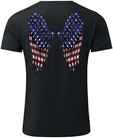 UBST 4. jula majice kratkih rukava kratkih rukava, ljetna američka krila zastava Print Slim Fit Patriotic Casual Basic Tee vrhovi