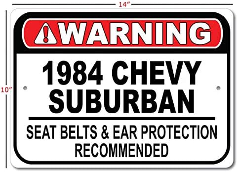 1984 84 Chevy prigradski pojas Preporučeni brz automobil, metalni garažni znak, zidni dekor, GM Zimnik automobila - 10x14 inča