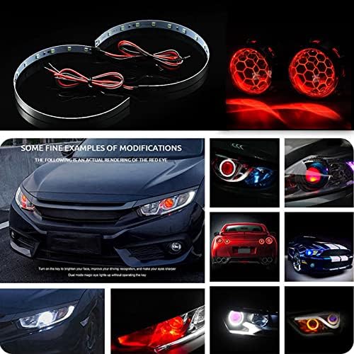 HDYEGIOU 2kom crveni LED Demon Devil Eyes Halo prstenovi za automobil motocikl 2.5 2.8 3.0 projektor farova Lens Retrofit