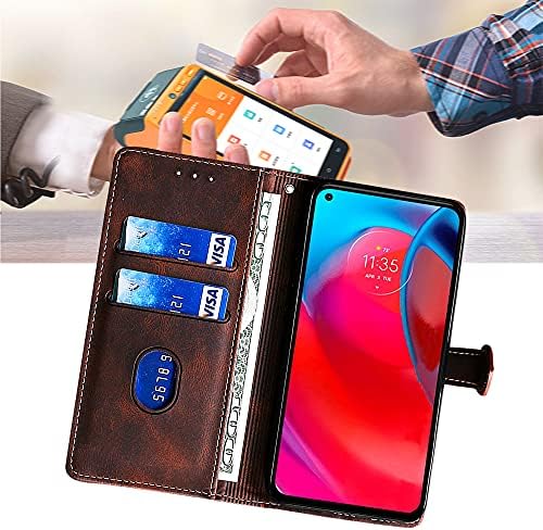 Cstm kožna torbica za novčanik Motorola Moto G Stylus 5G verzija[ne Moto G Stylus 2021], Flip Folio Book držač kreditne kartice otporan