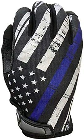 Marljiva odjeća za ruke plava linija zastava-bez podstavljene - rukavice s punim prstom-IH-BLF-XLG