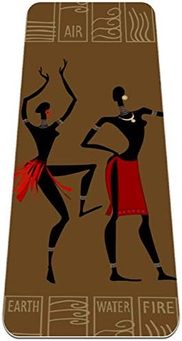 LEVEIS Yoga Mat ples Afrike žene sa etničkim plemenskim debelim neklizajućim prostirkama za vježbanje za kućne teretane
