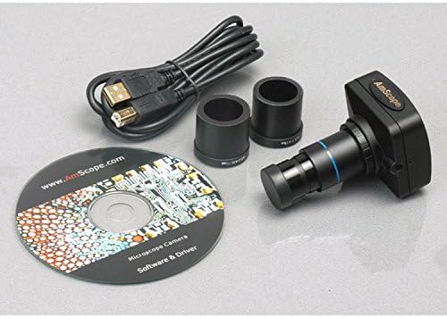 Amscope PM240T-9M Digitalni Trinokularni Stereo Zoom mikroskop, Wh10x okulari, uvećanje 8X-80X, zum objektiv 0,8 X-8X, postolje za stub, 100V-240V, uključuje kameru od 9MP sa redukcionim sočivom i softverom