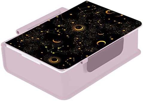 Alaza Stars Moon Starry Galaxy Bento Ručak BPA-Besplatan LEAK-otporan na ručak sa LEAK-om W / viljuškarstvo, 1 komad