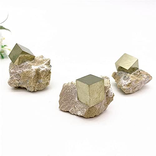 Suweile JJST 1pc Natural Španjolski pirit chalcopyrit kocke sirove kamene nastave uzorak zacjeljivanje prirodnog kamenja i minerala