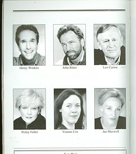 Neil Simon ' s The Dinner Party, Broadway Playbill + John Ritter, Henry Winkler, Len Cariou, Jan Maxwell, Penny Fuller, Veanne Cox