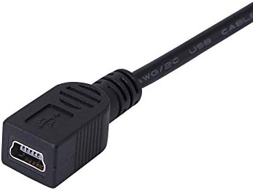 Cerrxian 9inch mini USB kabel Combo mini USB žensko u kut desnog ugla i lijevi kut muški podaci sinhronizacija i produžni kabel za