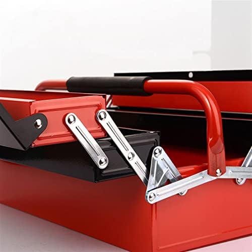 Toolbox / Organizator za alate Prijenosni okvir za alate sa 3 nivoa preklopite za skladištenje organizatora, konzolna sklopiva crvena