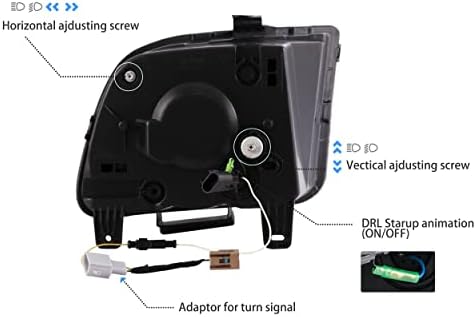 VLAND direktni LED farovi pogodni za Ford Mustang 2005-2009, sklop prednje lampe sa animacijom pokretanja, dinamičkim pokazivačem