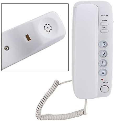 Ashata Zidni fiksni telefon, desktop zidni kabeli Telefon Kompaktni telefon sa ponovno biranjem, nazovite zvuk Analogni telefon za