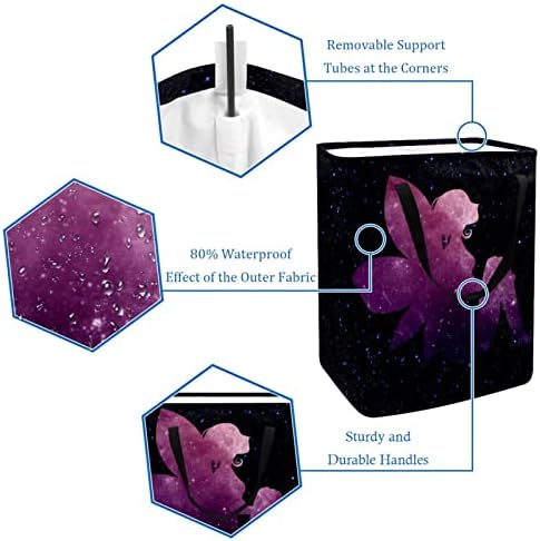 DJROW Hampers za veš Galaxy Fairy Toile veš Hamper ručke vodootporna prenosiva kanta za pranje kupatilo koledž
