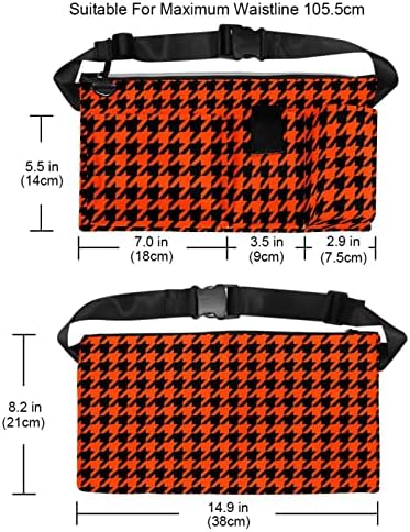 Orange HoundStooth Tool Toocts Držite držač torbe za torbe za stolara, građevinski, majica i električara