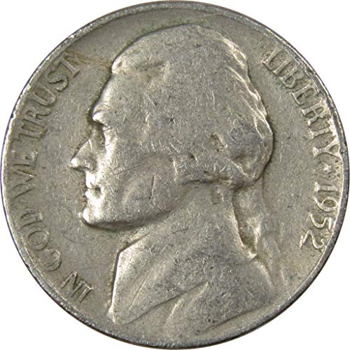 1952. Jefferson Nickel 5 Cent komad AG O dobru 5C Kolekcionar američke kovanice