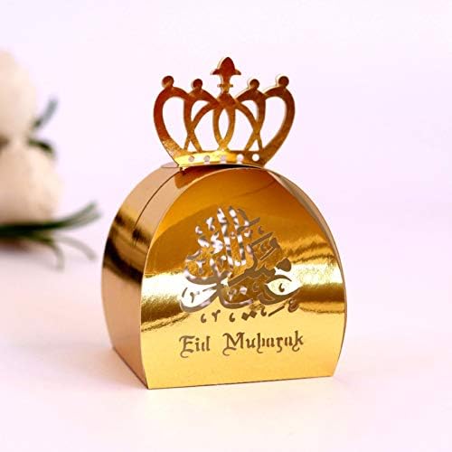 Valiclud 25pcs Eid Mubarak Candy Box Eid Mubarak papir poklon vrećica Snack šećer čokolada Goody Torba za liječenje muslimanske ramazan naklonosti