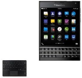 BoxWave tastatura kompatibilna sa BlackBerry Passport - SlimKeys Bluetooth tastatura sa Trackpadom, prenosiva Tastatura sa Trackpadom za BlackBerry Passport - Jet Black