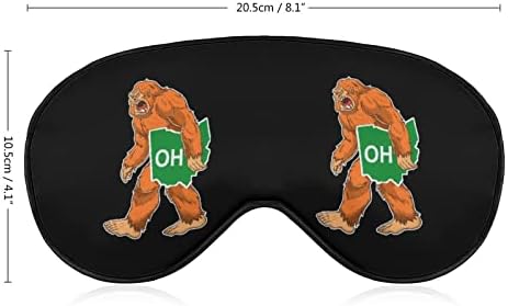 Bigfoot Ohio Sasquatch State Mekane maske za oči s podesivim laganim remenom u udobnom očiju za spavanje