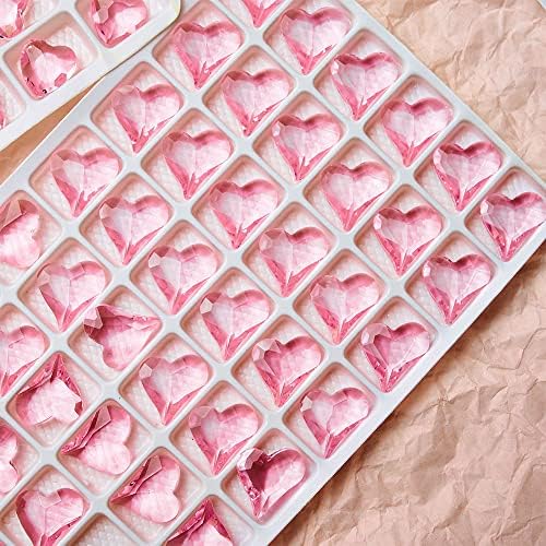 50kom Pink Heart Nail Art vještački dijamant Šiljasto dno više oblika kristalno kamenje Gems dekoracija noktiju uradi sam manikir