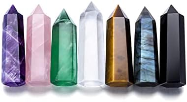 Top Plaza paket - 2 predmeta: 7 kom iscjeljujuće kristalne štapiće sa poklon kutijom 2.2 Ametyst Crystals točka i solarni sistem planeti
