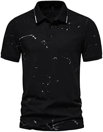 Zdfer Muške polo majice kratki rukav lapeli Slim-Fit casual majica Sport Golf polos Ljetni sportovi Wicking Pamučne košulje