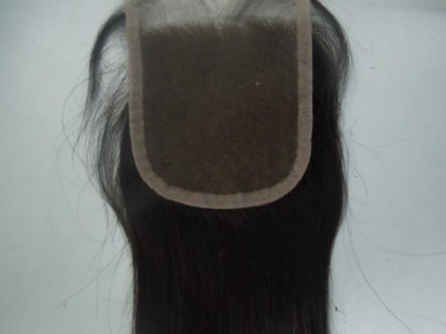 Srednji deo 4 * 4 čipkasti prednji gornji deo 20 peruanska Djevičanska Remy kosa prirodna ravna prirodna boja može se obojiti