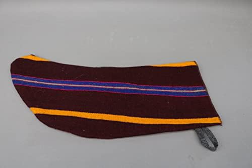 Sarikaya Jastuk Božićne čarape, ručno rađene čarape, prugaste božićne čarape, kilim čarapa, čarapa Santa Cruz, Božićne čarape, 1005