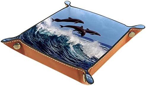 Ocean Dolphin Blue Desktop Organizator za pohranu za muškarce ili žene