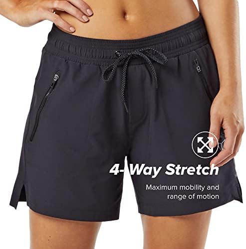 Korsa Challenge 5 Atletska kratke hlače za žene sa džepovima | Lagana i vlažna zlaka za trčanje, joga, teretana | Tehnički tisak maslina,