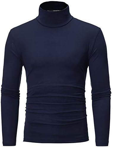 Muške turtleneck majice dugih rukava Ležerni Slim Stretch Osnovni pulover vrhovi lagana mekana udobna jesen zima košulja
