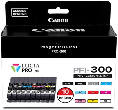 Canon PFI-300 Lucia PRO mastilo, rezervoari sa 10 mastila, kompatibilni sa imagePROGRAF PRO-300 štampačem, Multi, standardni & PFI-300