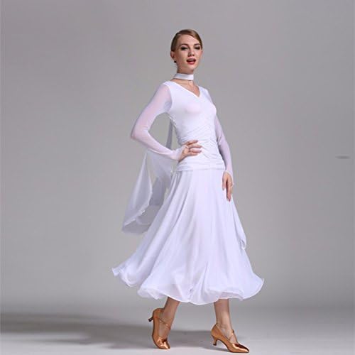 Yilinfeier Women ultra-fino mlijeko svilena leteća pređa Španjolska plesna kostim Flamenco Ballroom Waltz Standardne plesne haljine