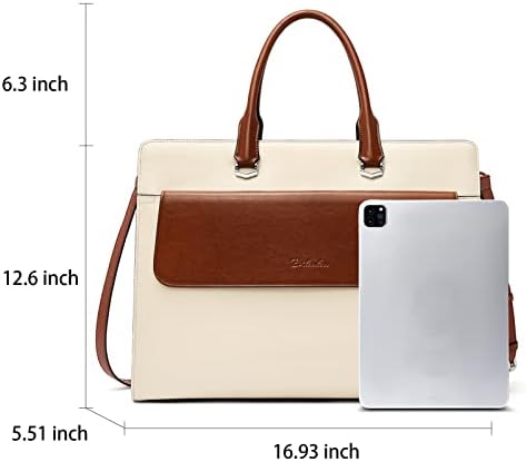 Bostantska aktovka za ženska kožna torba za laptop 15,6 inča Poslovna izvršna torba za radnoj torbi za messenger za ured damu