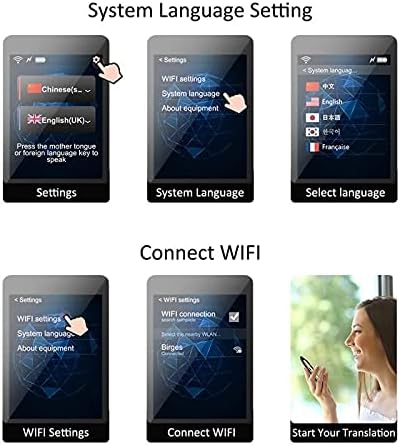 WETYG jezik prevodilac uređaj 70 jezici Smart pocket Prevodilac uređaj prijenosni Instant WiFi / Hotspot glas prevodilac