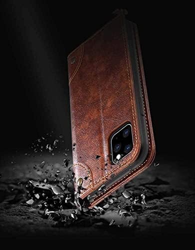 FULNES za Apple iPhone 12 Pro Max 6.7 inčni Flip Case, magnetna koža [Shockproof] novčanik Folio Telefon Cover [držač kartice] [stalak]
