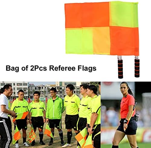 PLPLAAOBO sudački linijski linijski zastava sa torbama za pohranu za sportske utakmice Soccer Football Hockey Trening 2pcs